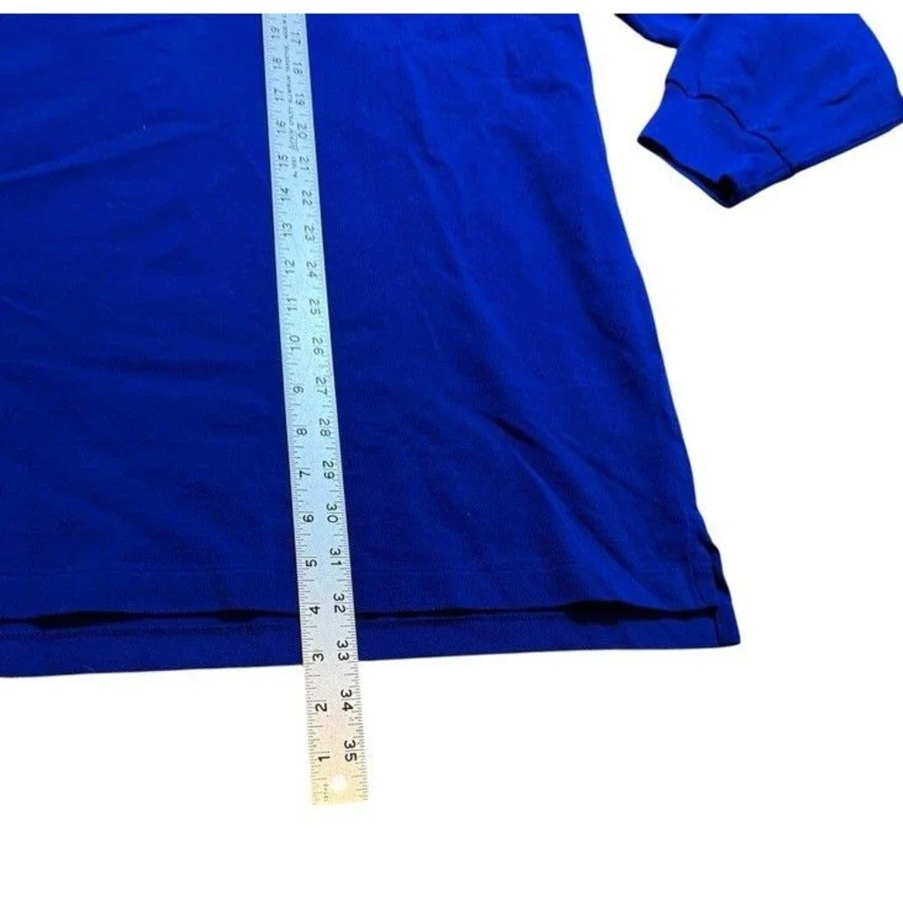 Polo Ralph Lauren Mens Size 3XB Long Sleeve Polo Shirt  Blue Mesh Classic Preppy